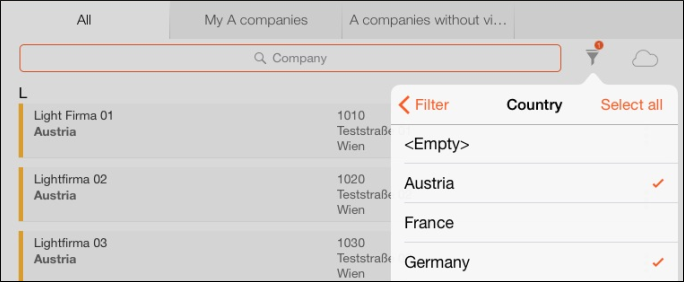 Adding Filters to the Action Call